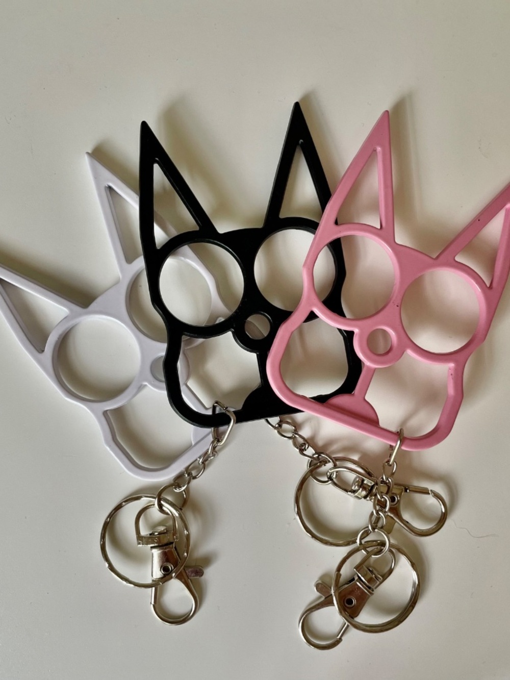 Cat Pointy Ears Metal Knuckle Protection! 3, Self Defense Safety Keychains